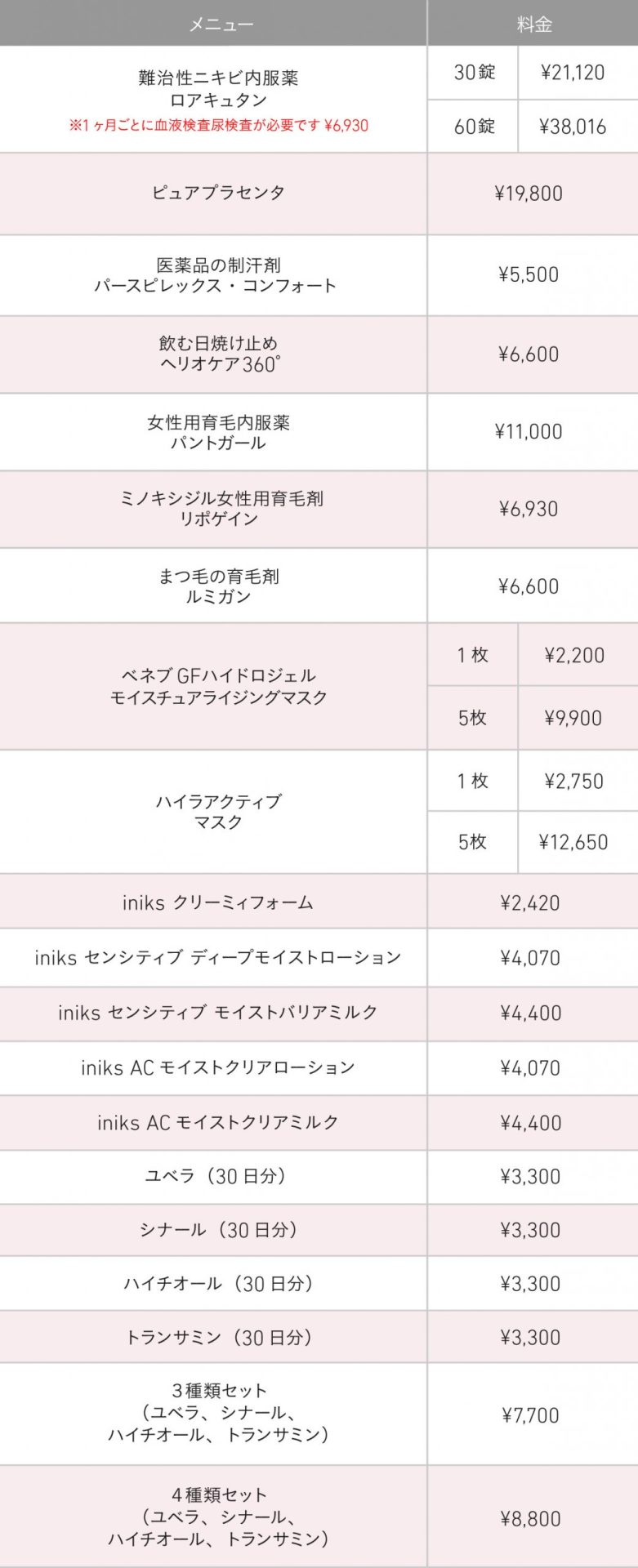 サプリメント コスメ たるみ治療と美肌づくりはダリア銀座スキンクリニック