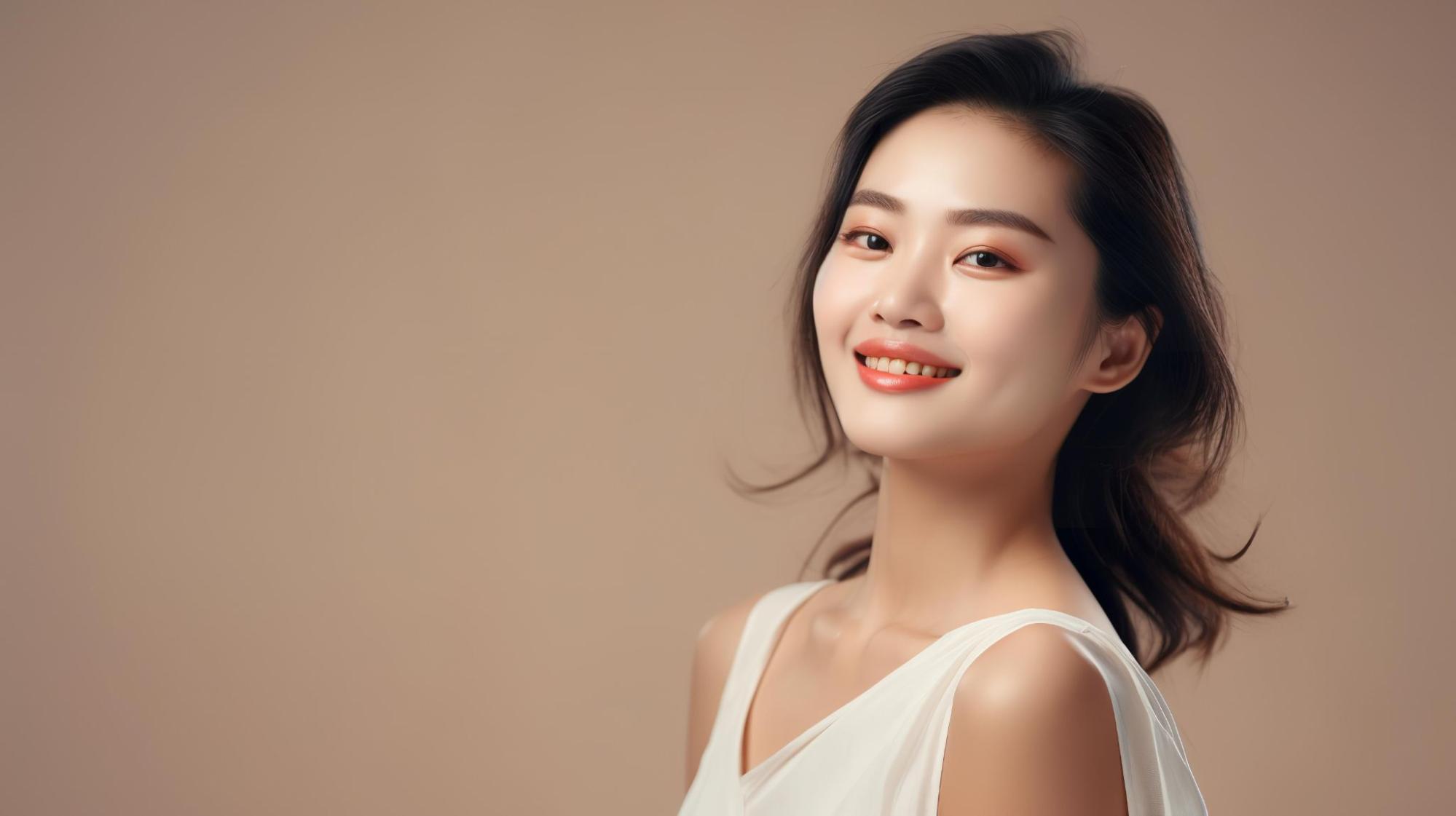 笑っている女性