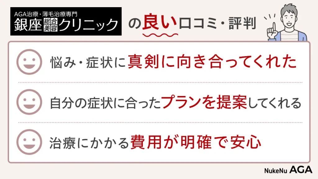 銀座総合美容クリニックの良い口コミ